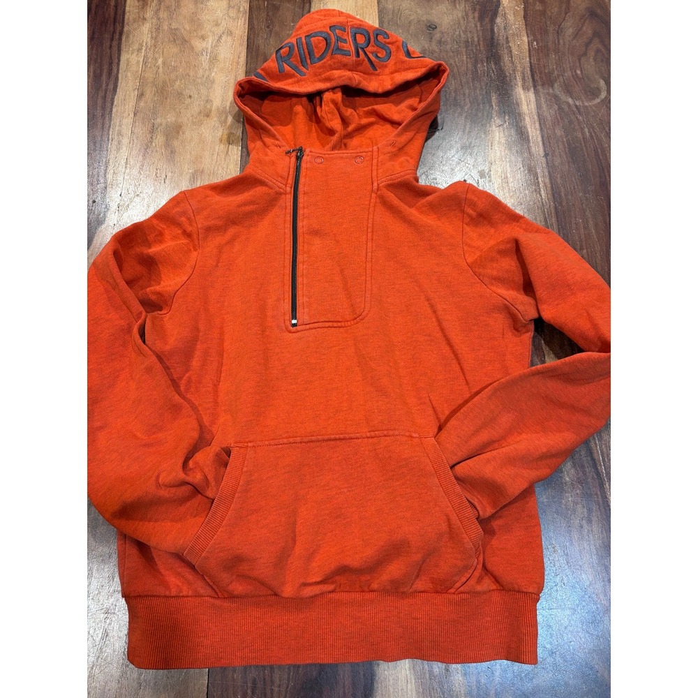 FOX Racing hoodie mens S orange offset zip riders co embroidered hood motocross